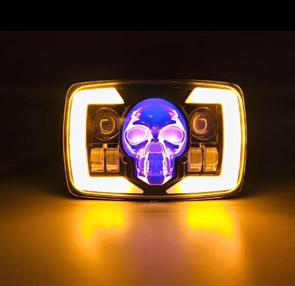 Led Skull Motorcycle Headlight Both For 70 and 125