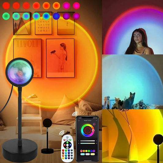 RadiantHue™ Smart LED Sunset Light – Perfect for Decor, Photos & Gifting