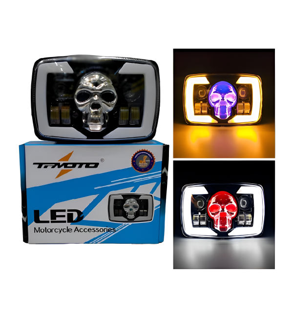 Led Skull Motorcycle Headlight Both For 70 and 125