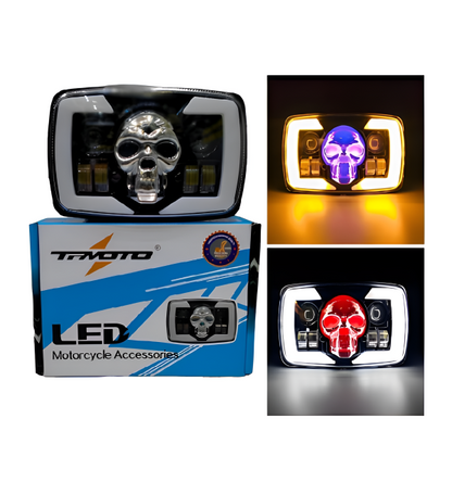 Led Skull Motorcycle Headlight Both For 70 and 125