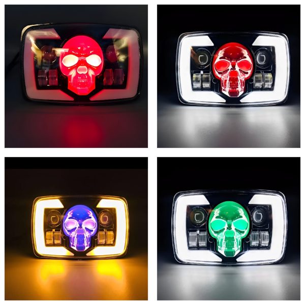 Led Skull Motorcycle Headlight Both For 70 and 125